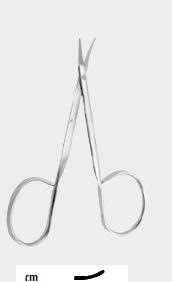 Ножиці для підрізання з тонким лезом, 9 см (9 cm), вигнуті